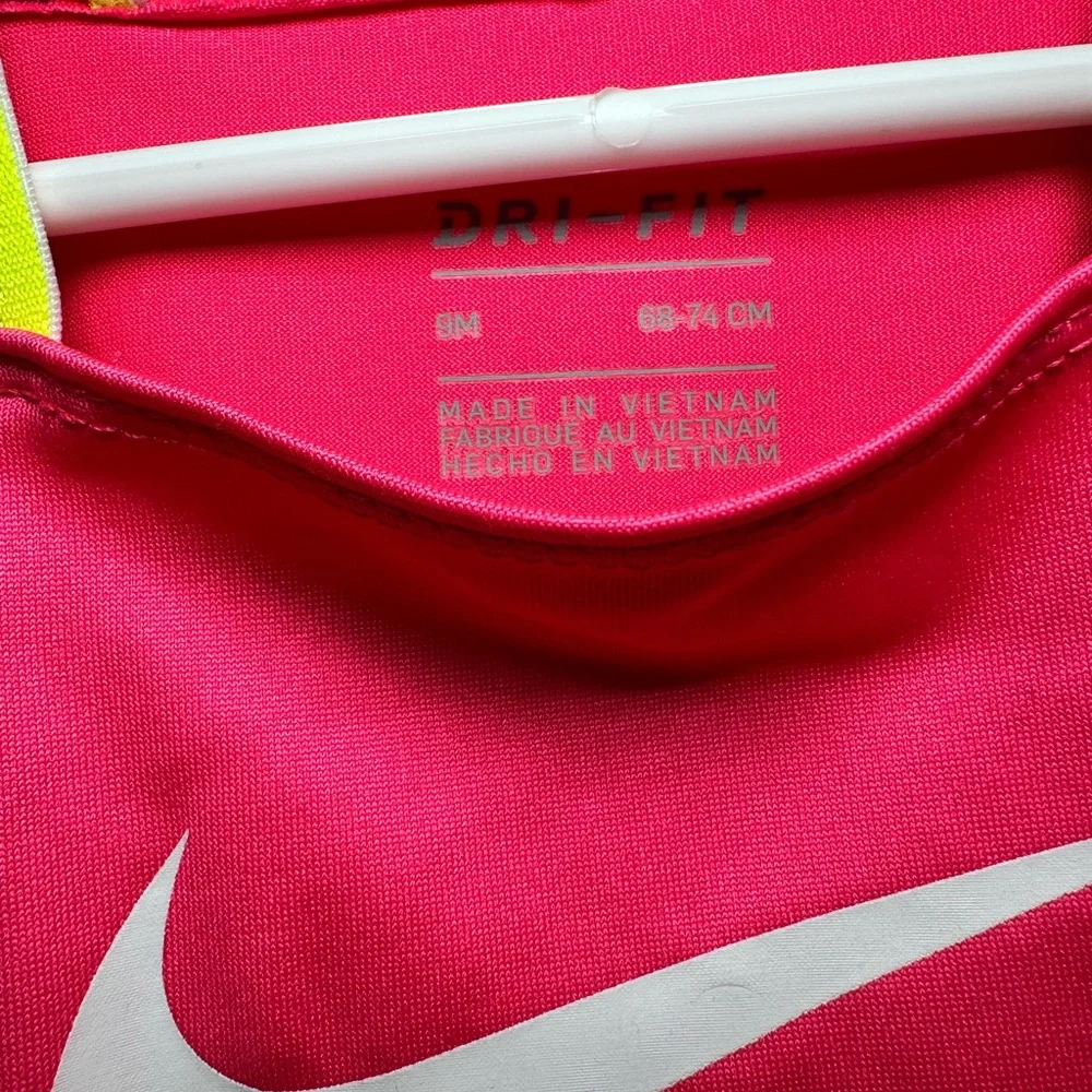 Nike Kids Pink One-Piece Swimsuit with Multicolor Straps